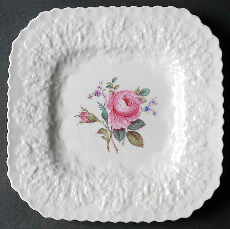 Bridal Rose (No Gold Trim) Square Salad Plate by Spode-1