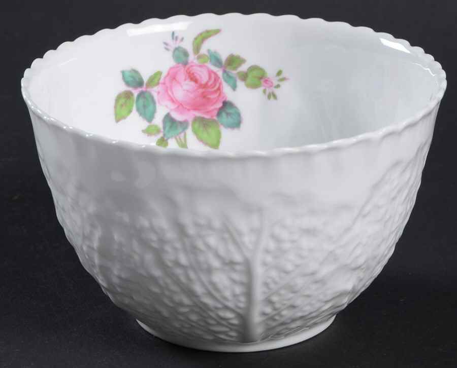 Bridal Rose (No Gold Trim) Open Sugar Bowl by Spode-1