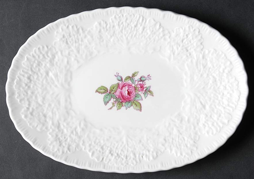 Bridal Rose (No Gold Trim) Underplate for Gravy Boat by Spode-1