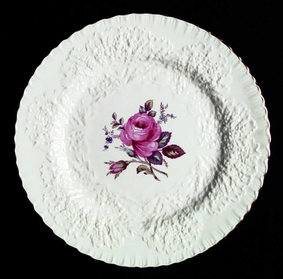 Bridal Rose (Gold Trim) Dinner Plate by Spode-1