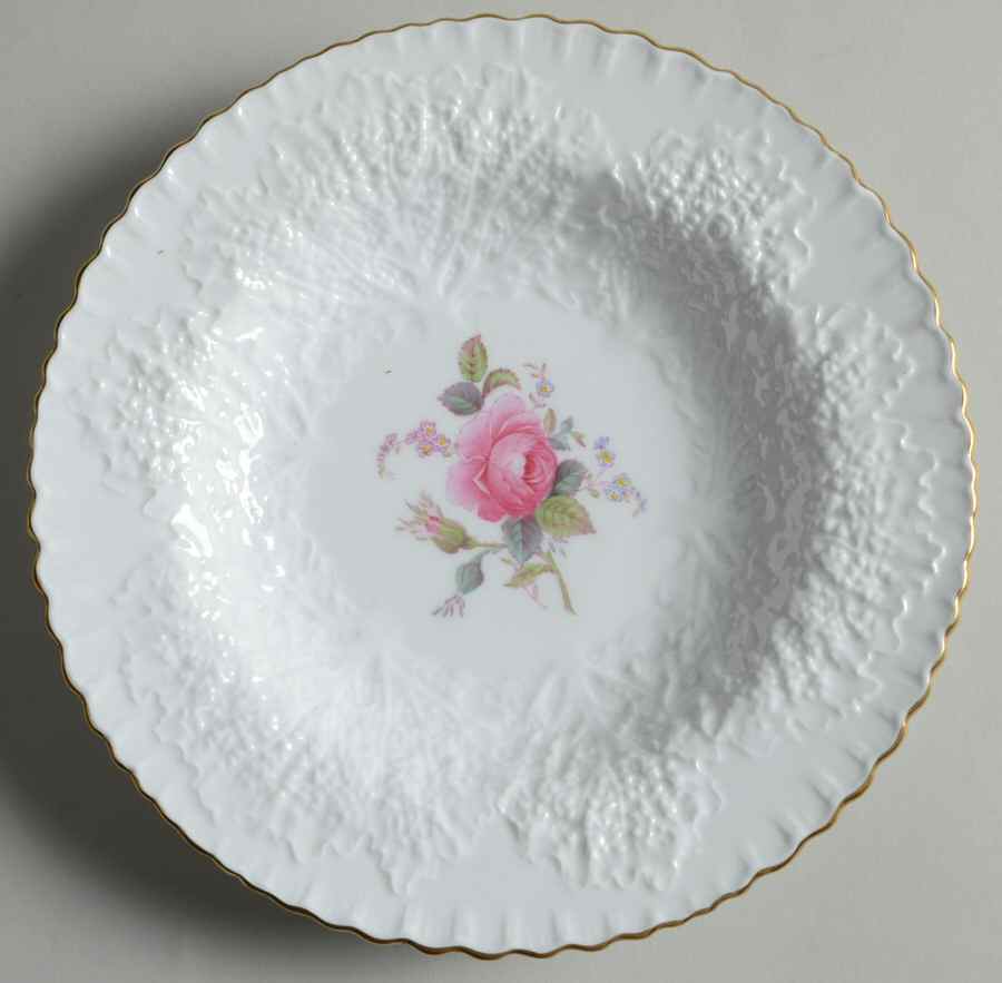 Bridal Rose (Gold Trim) Rim Soup Bowl by Spode-1