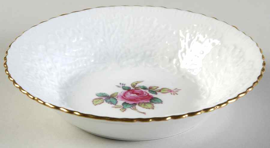 Bridal Rose (Gold Trim) Fruit/Dessert (Sauce) Bowl by Spode-1