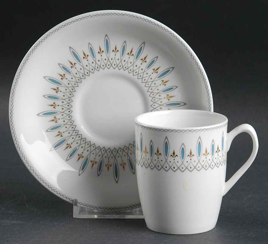 Brussels Flat Demitasse Cup & Saucer Set by Spode-1