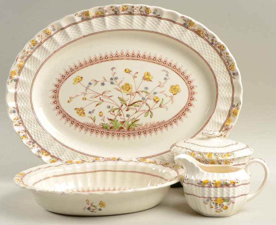 Buttercup (Older Backstamp) 5 Piece Hostess Set by Spode-1