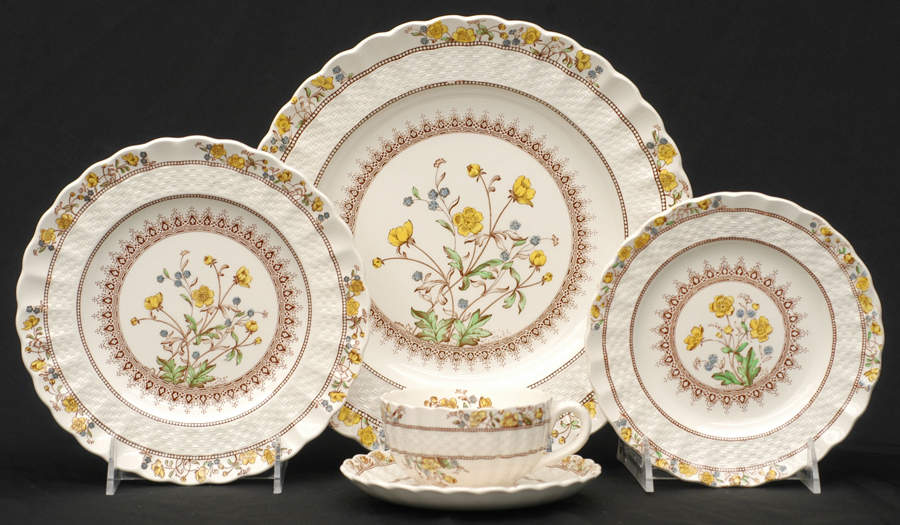 Buttercup (Older Backstamp) 40 Piece Estate Set by Spode-1