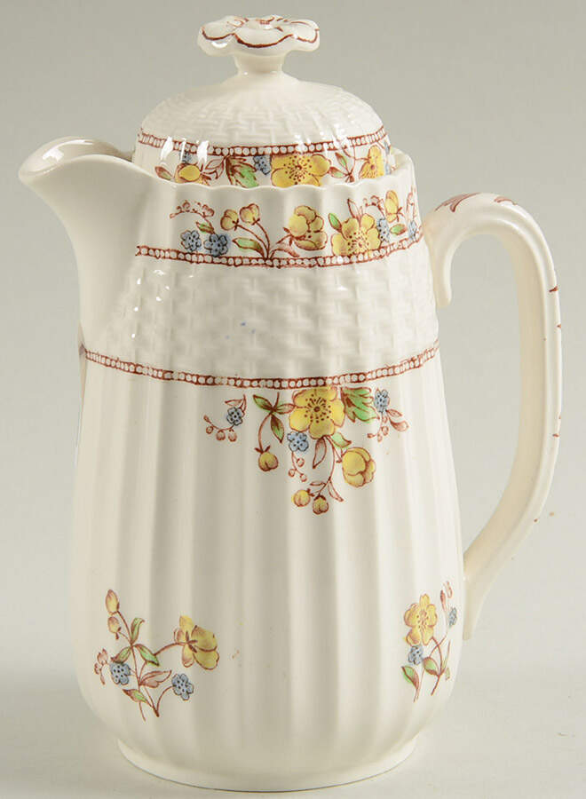 Buttercup (Older Backstamp) Hot Water Jug & Lid by Spode-1