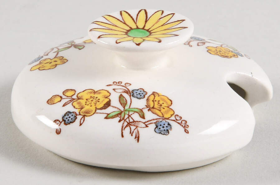 Buttercup (Older Backstamp) Lid for Mustard Jar by Spode-1