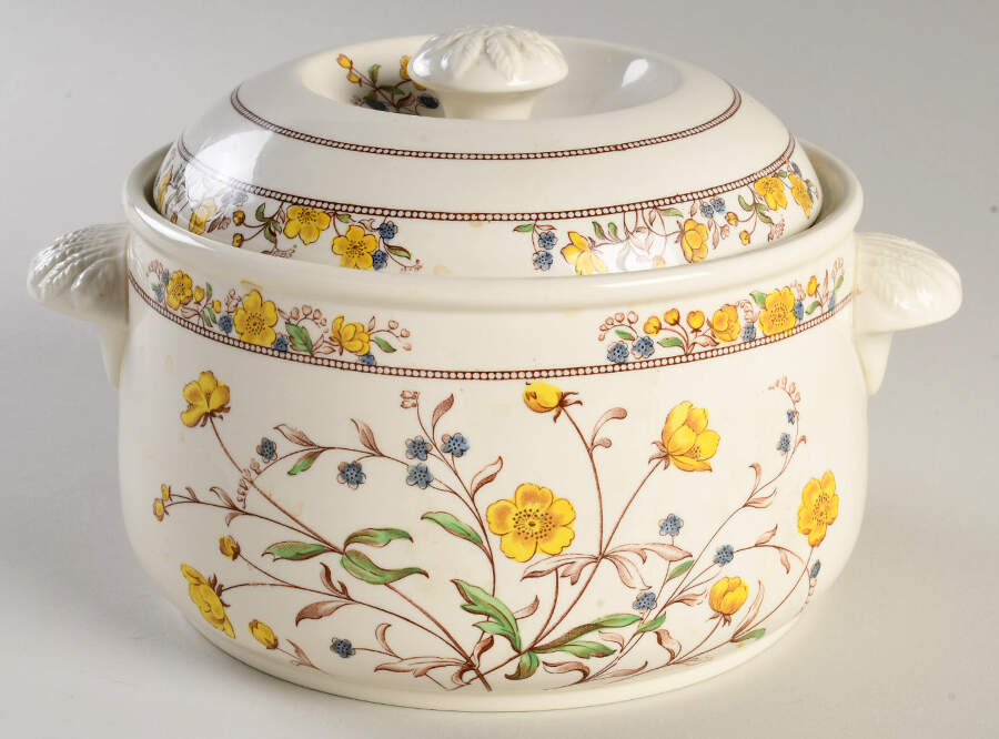 Buttercup (Older Backstamp) Small Oven-To-Table Round Covered Casserole by Spode-1