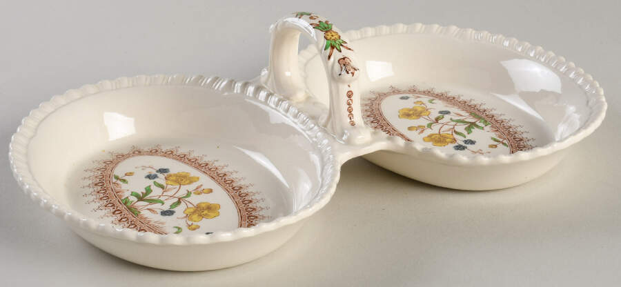 Buttercup (Older Backstamp) 2-Part Handled Relish by Spode-1