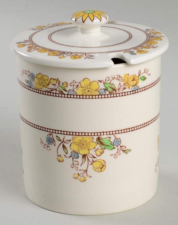 Buttercup (Older Backstamp) Jam/Jelly & Lid by Spode-1