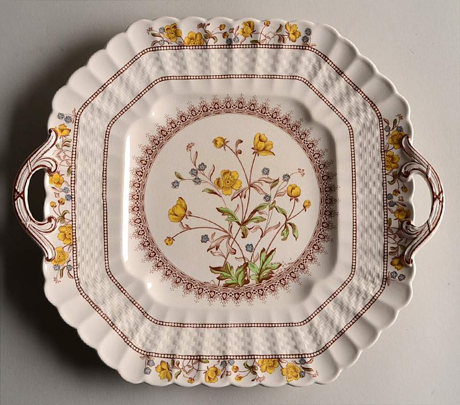 Buttercup (Older Backstamp) Handled Cake Plate by Spode-1