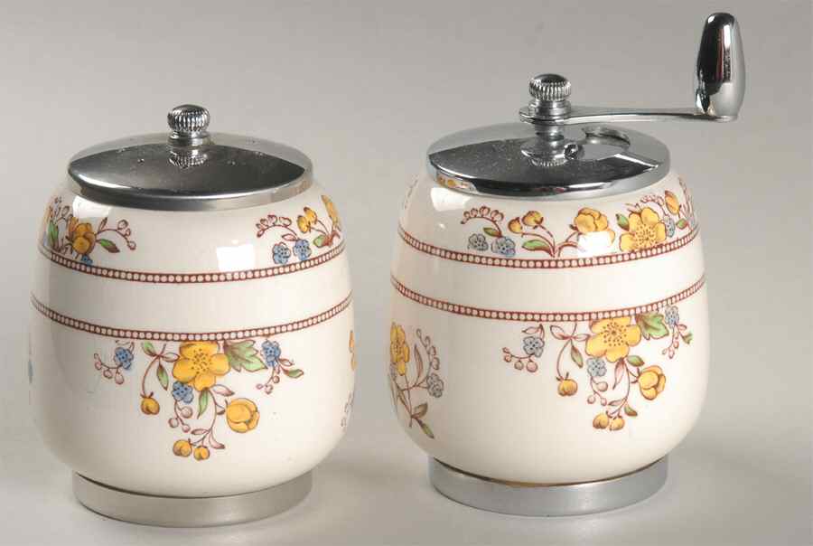 Buttercup (Older Backstamp) Salt Mill & Pepper Mill Set by Spode-1