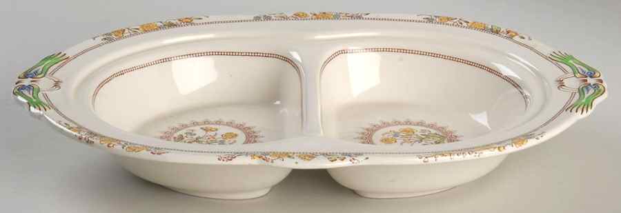 Buttercup (Older Backstamp) Oval Covered Divided Vegetable No Lid by Spode-1
