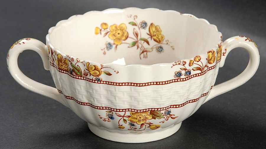 Buttercup (Older Backstamp) Footed Bouillon Cup by Spode-1