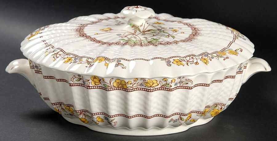 Buttercup (Older Backstamp) Round Covered Vegetable by Spode-1