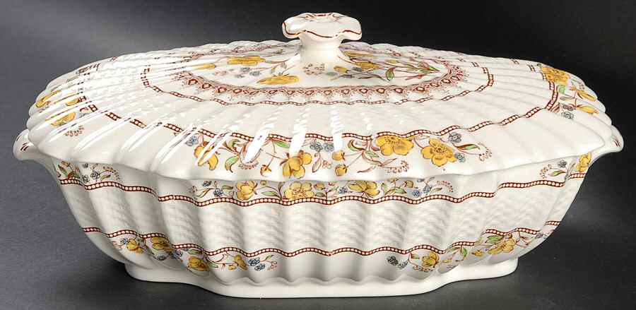 Buttercup (Older Backstamp) Oval Covered Vegetable by Spode-1