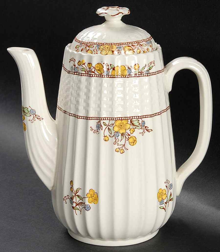 Buttercup (Older Backstamp) Small Coffee Pot & Lid by Spode-1