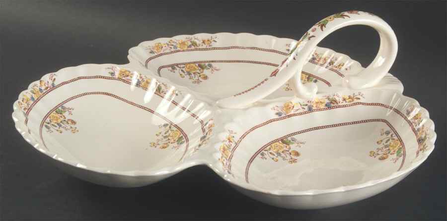 Buttercup (Older Backstamp) 3-Part Relish by Spode-1