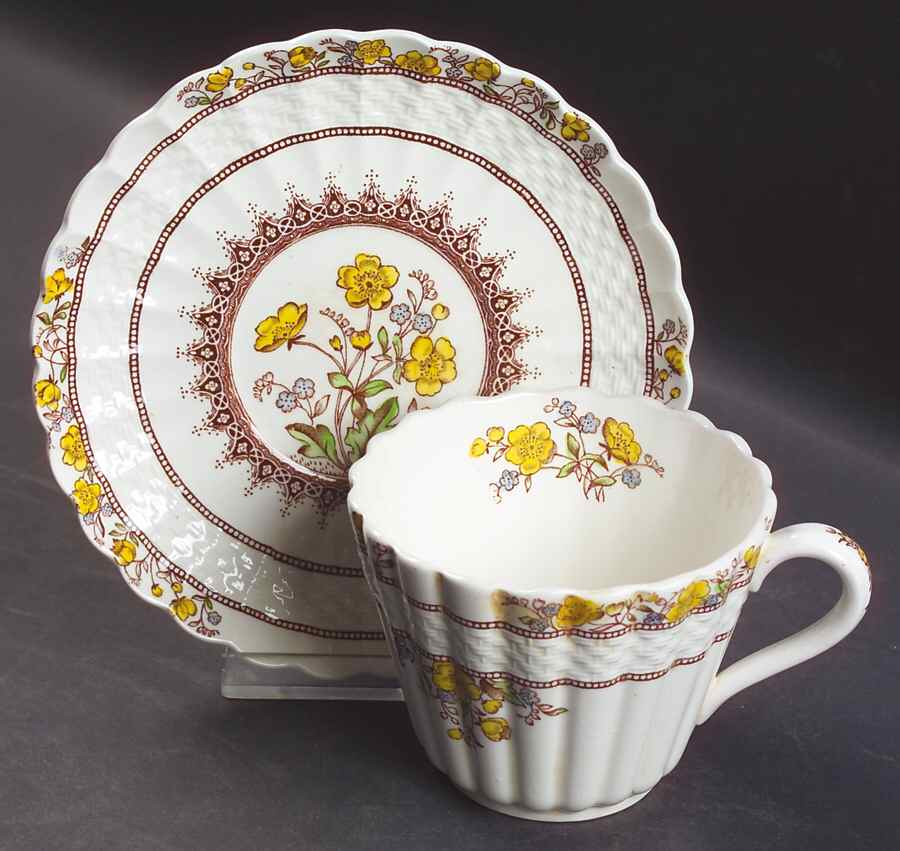 Buttercup (Older Backstamp) Oversized Cup & Saucer Set by Spode-1