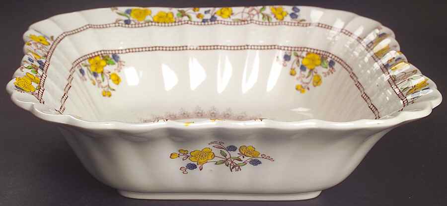 Buttercup (Older Backstamp) 8" Square Vegetable Bowl by Spode-1