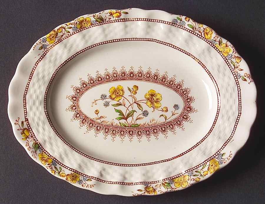 Buttercup (Older Backstamp) Relish/Gravy Underplate by Spode-1