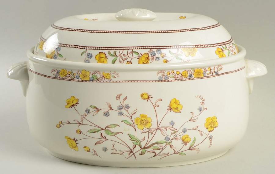 Buttercup (Newer Backstamp) 4 Qt Oval Covered Casserole by Spode-1