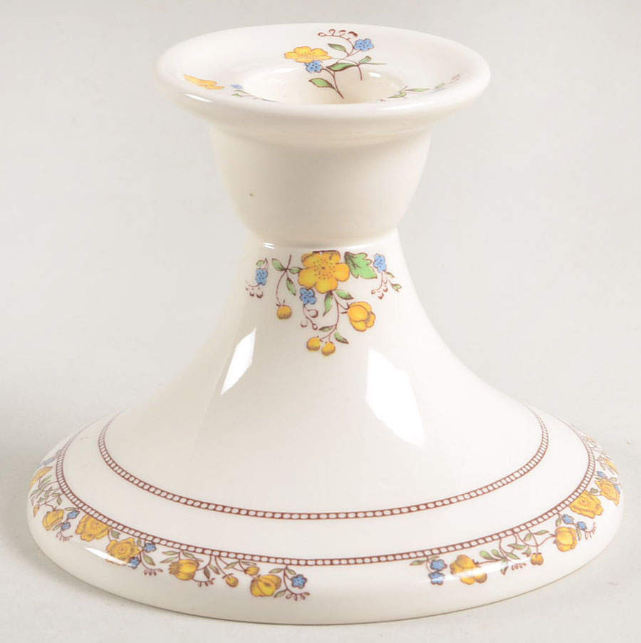 Buttercup (Newer Backstamp) Single Light Candlestick by Spode-1