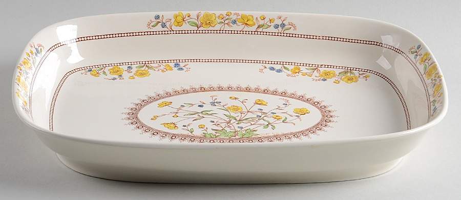 Buttercup (Newer Backstamp) 14" Rectangular Baker by Spode-1