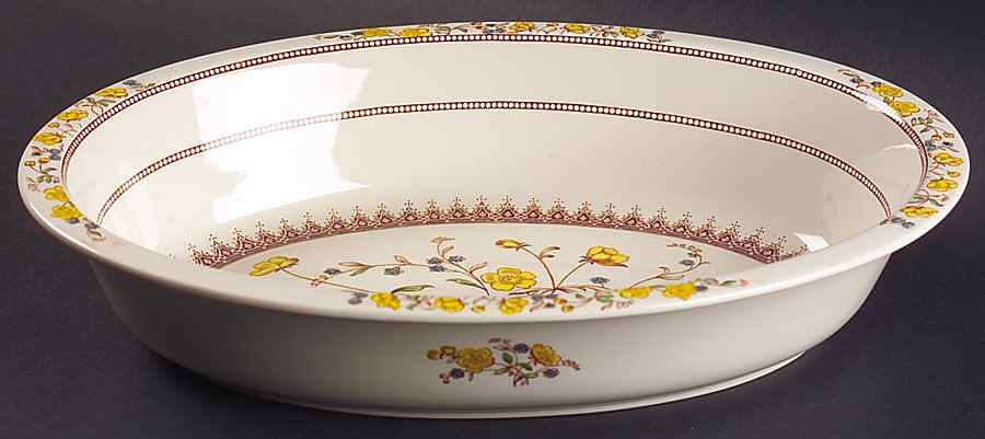 Buttercup (Newer Backstamp) 12'' Oval Baker by Spode-1