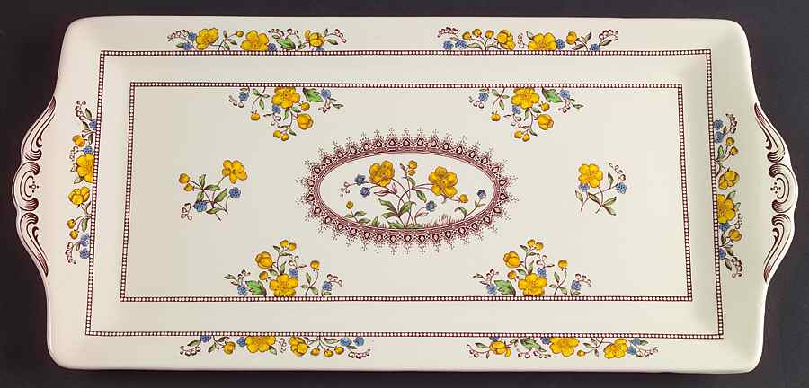 Buttercup (Newer Backstamp) Large Sandwich Tray by Spode-1