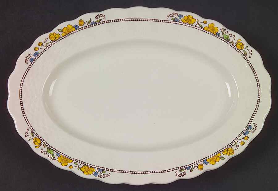 Buttercup (Newer Backstamp) Relish/Gravy Underplate by Spode-1