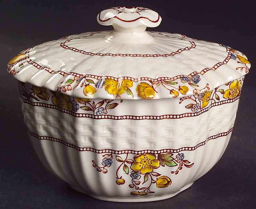 Buttercup (Newer Backstamp) Mini Sugar Bowl & Lid by Spode-1