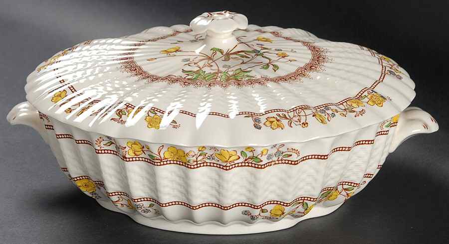 Buttercup (Newer Backstamp) Round Covered Vegetable by Spode-1