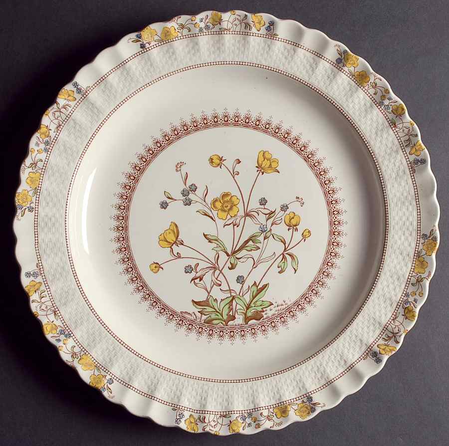Buttercup (Newer Backstamp) 13" Chop Plate (Round Platter) by Spode-1