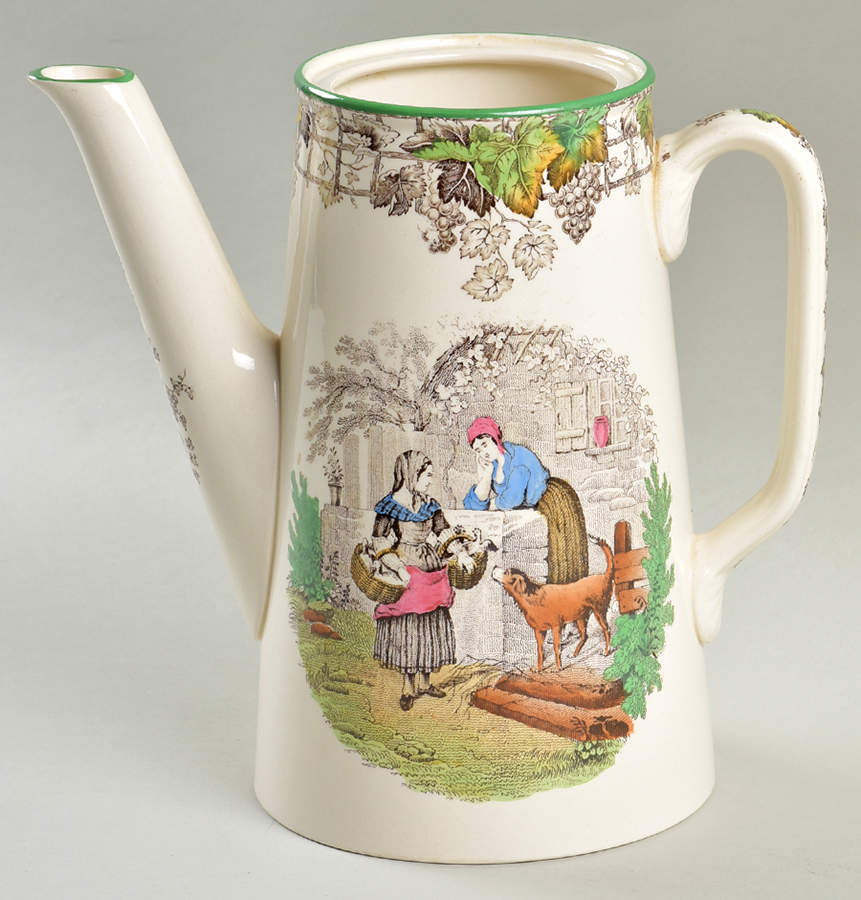 Byron Multicolor (Green Trim) Coffee Pot No Lid by Spode-1