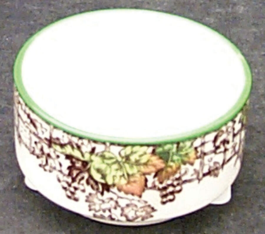 Byron Multicolor (Green Trim) Individual Open Sugar Bowl by Spode-1