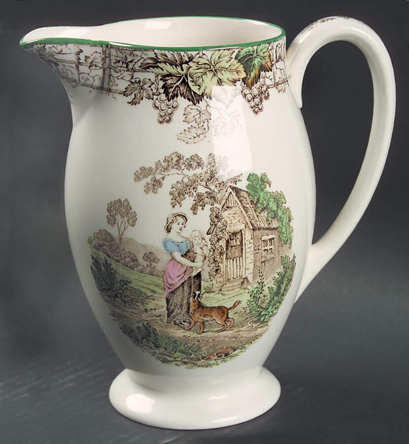 Byron Multicolor (Green Trim) 16 Oz Pitcher by Spode-1
