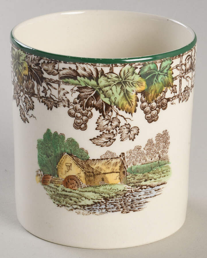 Byron Multicolor (Green Trim) Jam/Jelly No Lid by Spode-1