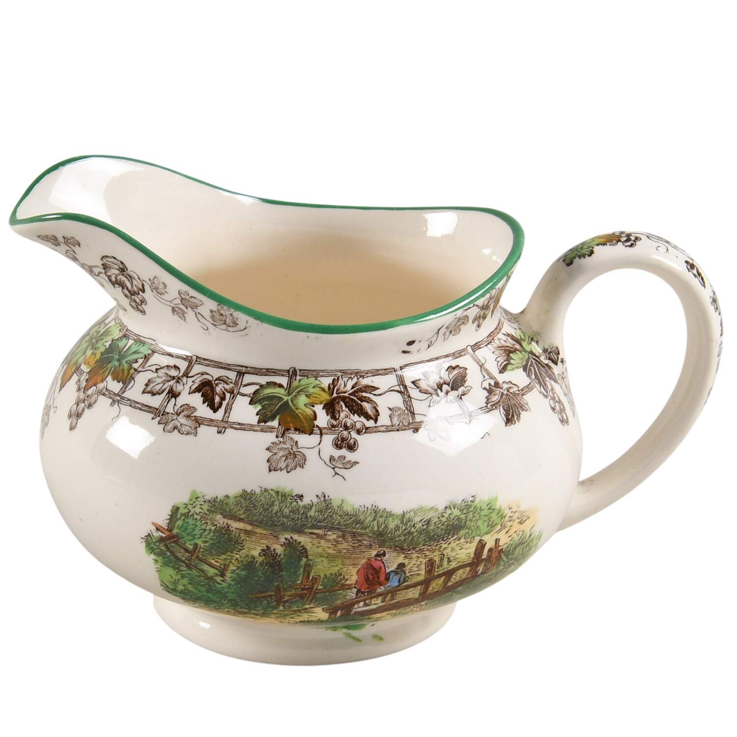Byron Multicolor (Green Trim) Mini Creamer by Spode-1