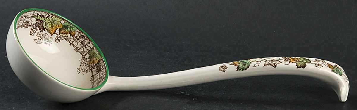 Byron Multicolor (Green Trim) Tureen Ladle by Spode-1