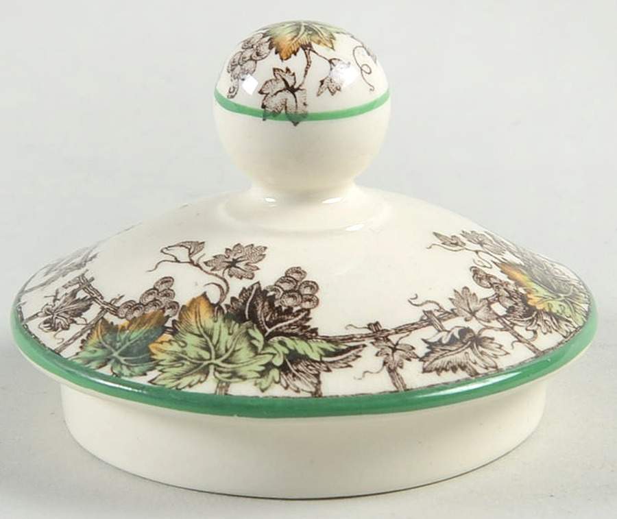 Byron Multicolor (Green Trim) Lid for Sugar Bowl by Spode-1