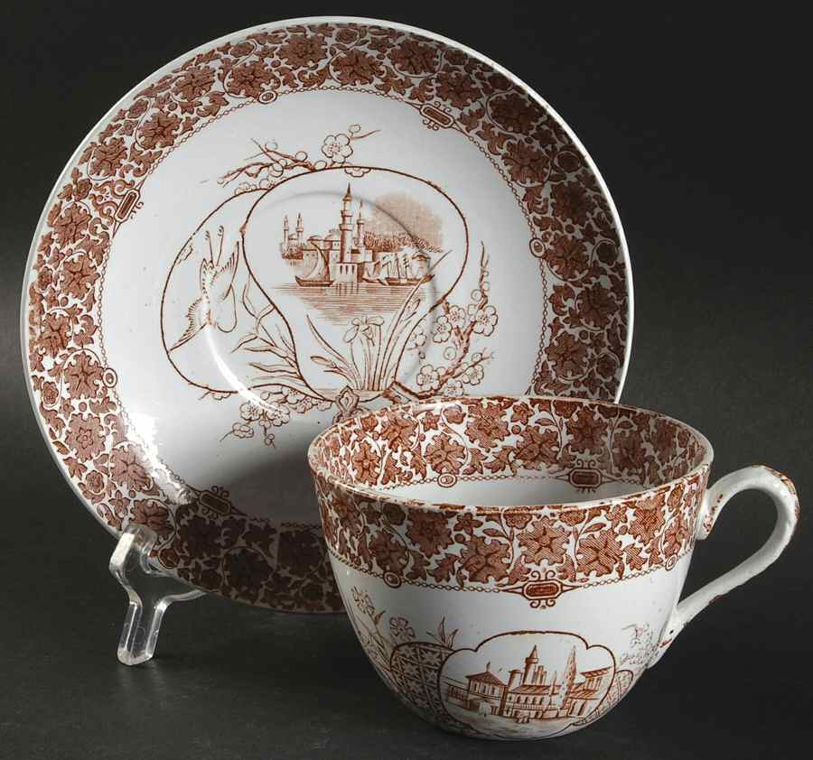 Cairo Flat Cup & Saucer Set by Spode-1