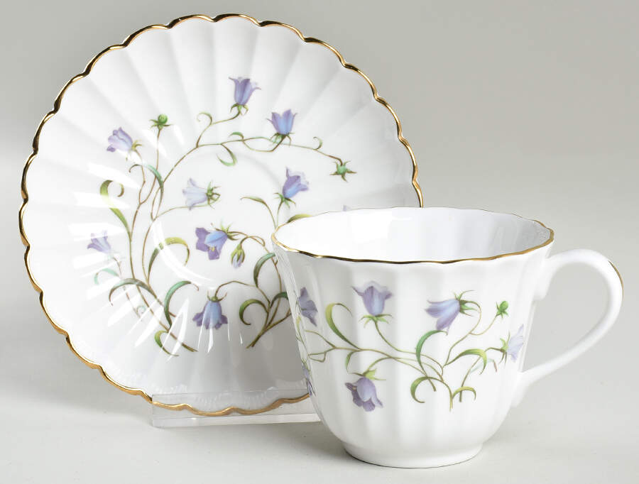 Campanula Flat Cup & Saucer Set by Spode-1