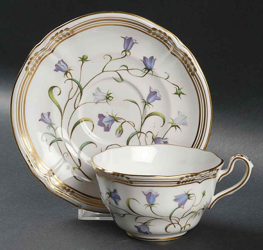 Campanula Flat Cup & Saucer Set by Spode-1