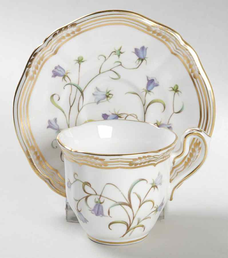 Campanula Flat Demitasse Cup & Saucer Set by Spode-1