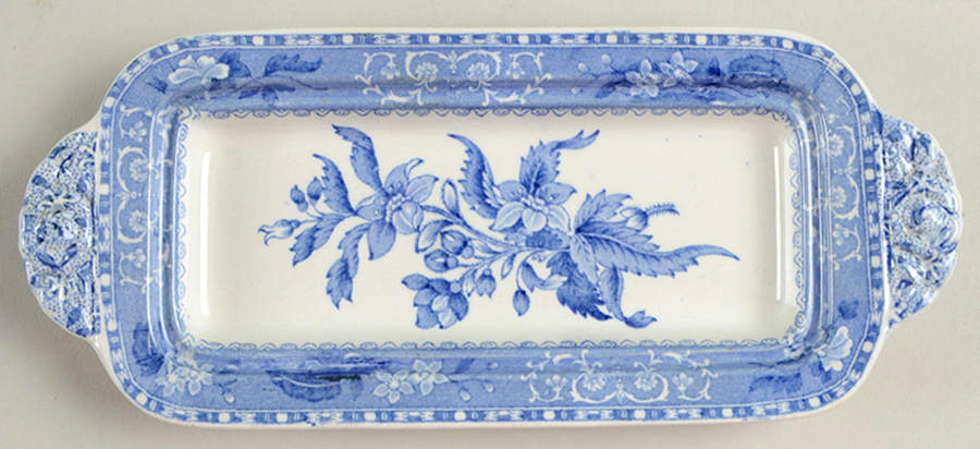 Camilla Blue (Earthenware, Scalloped) 1/4 Lb Butter No Lid by Spode-1