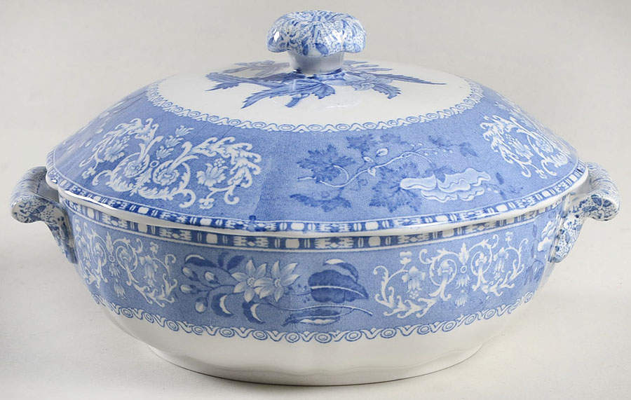 Camilla Blue (Earthenware, Scalloped) Mini Round Covered Vegetable by Spode-1