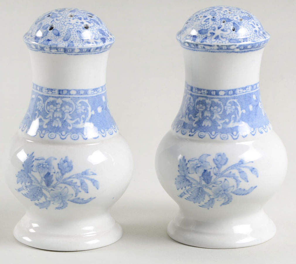 Camilla Blue (Earthenware, Scalloped) Salt & Pepper Set by Spode-1