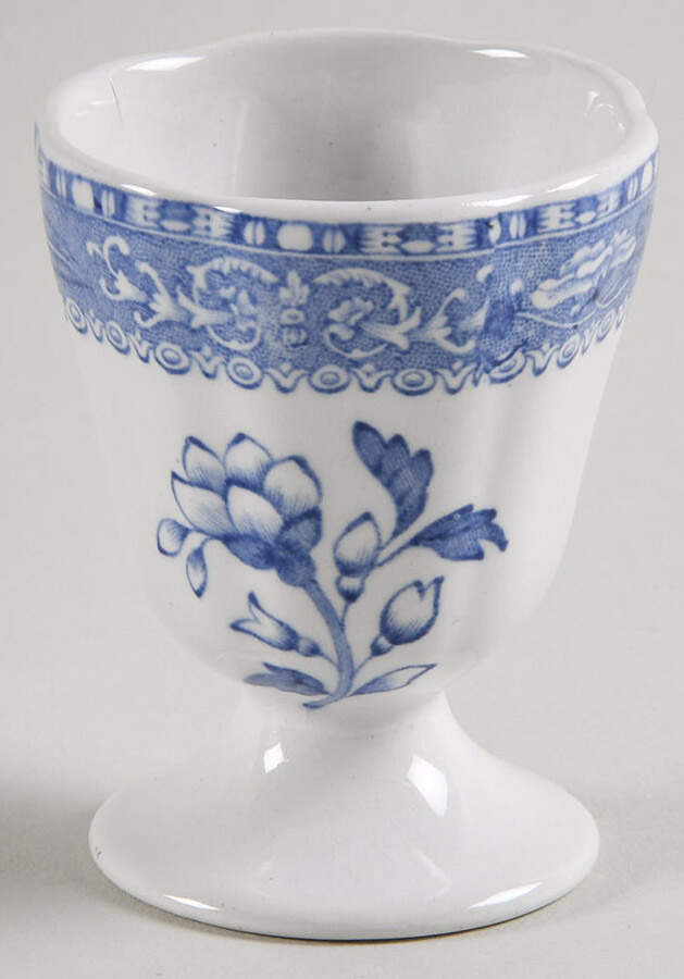 Camilla Blue (Earthenware, Scalloped) Single Egg Cup by Spode-1