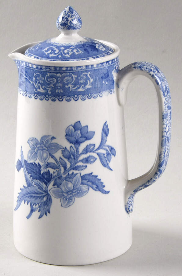 Camilla Blue (Earthenware, Scalloped) Hot Water Jug & Lid by Spode-1